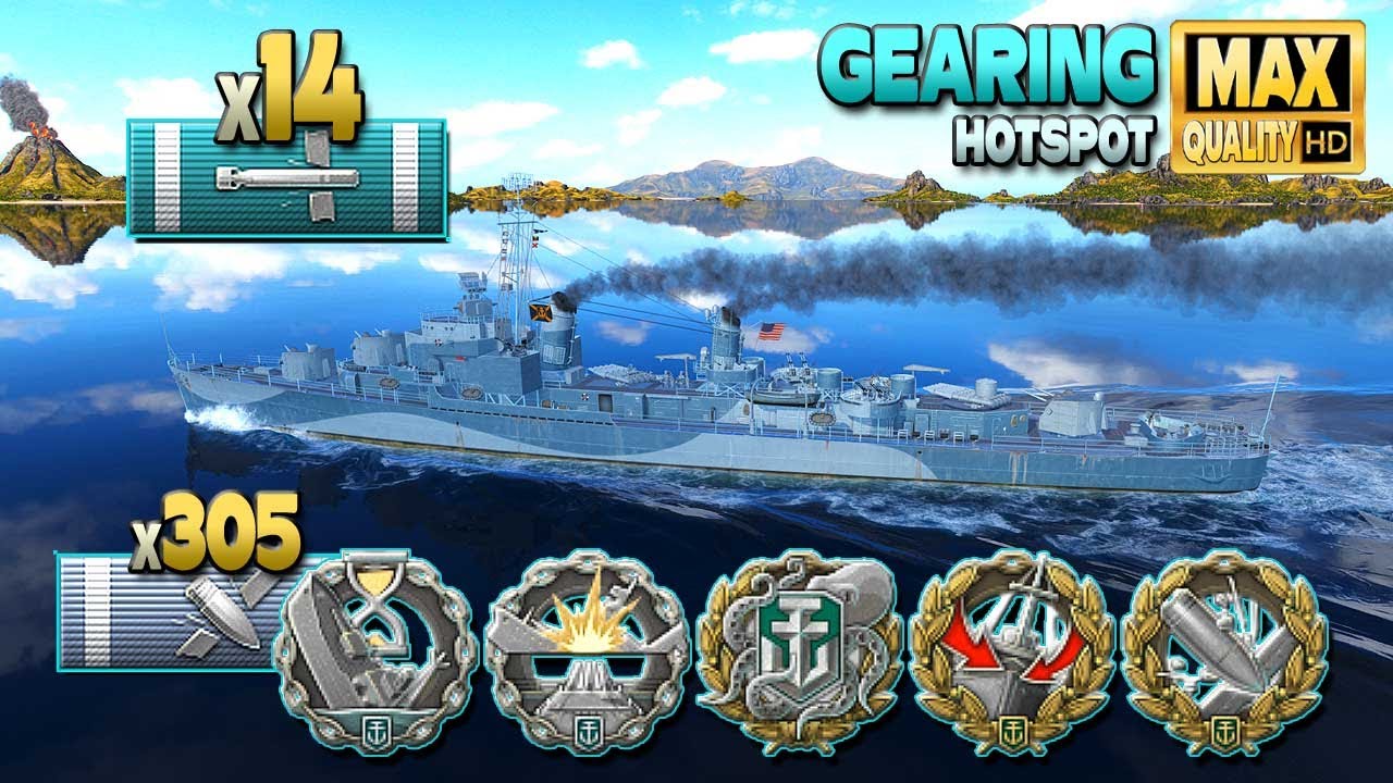 Gearing: босс на карте Hotspot - World of Warships