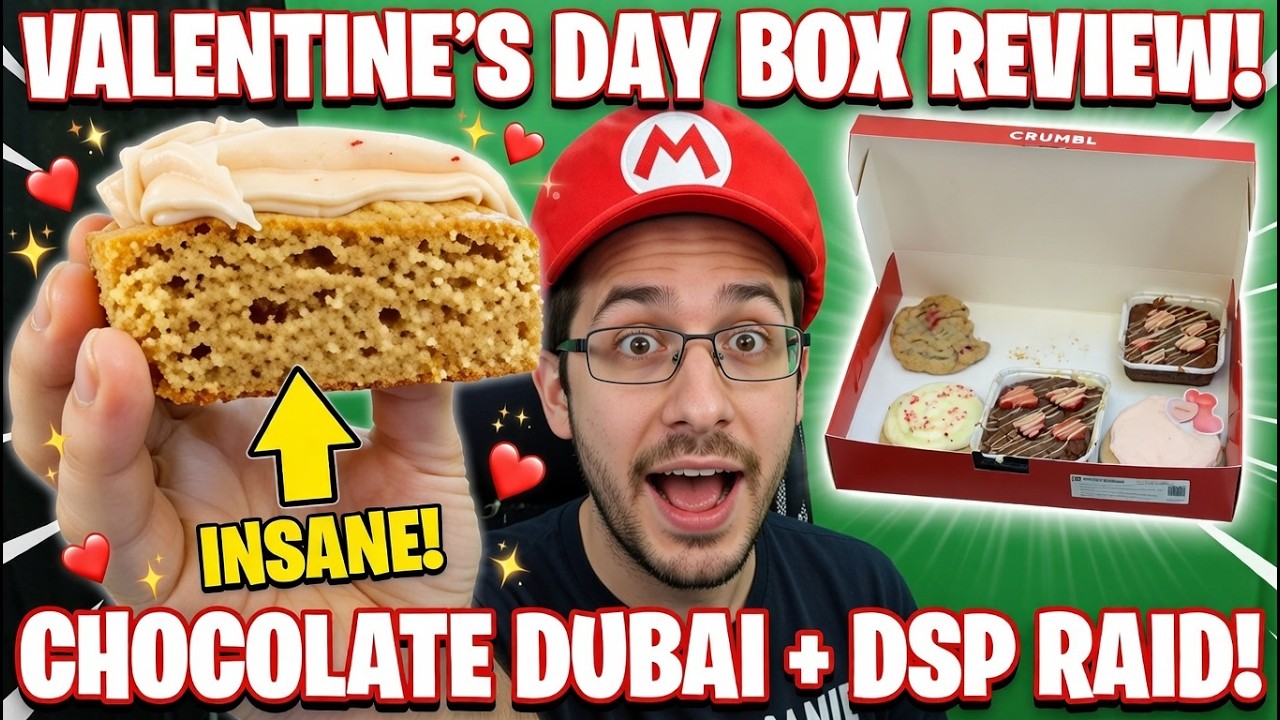 Crumbl Cookie Valentines Day Box Review (CHOCOLATE DUBAI + DSP Raid)