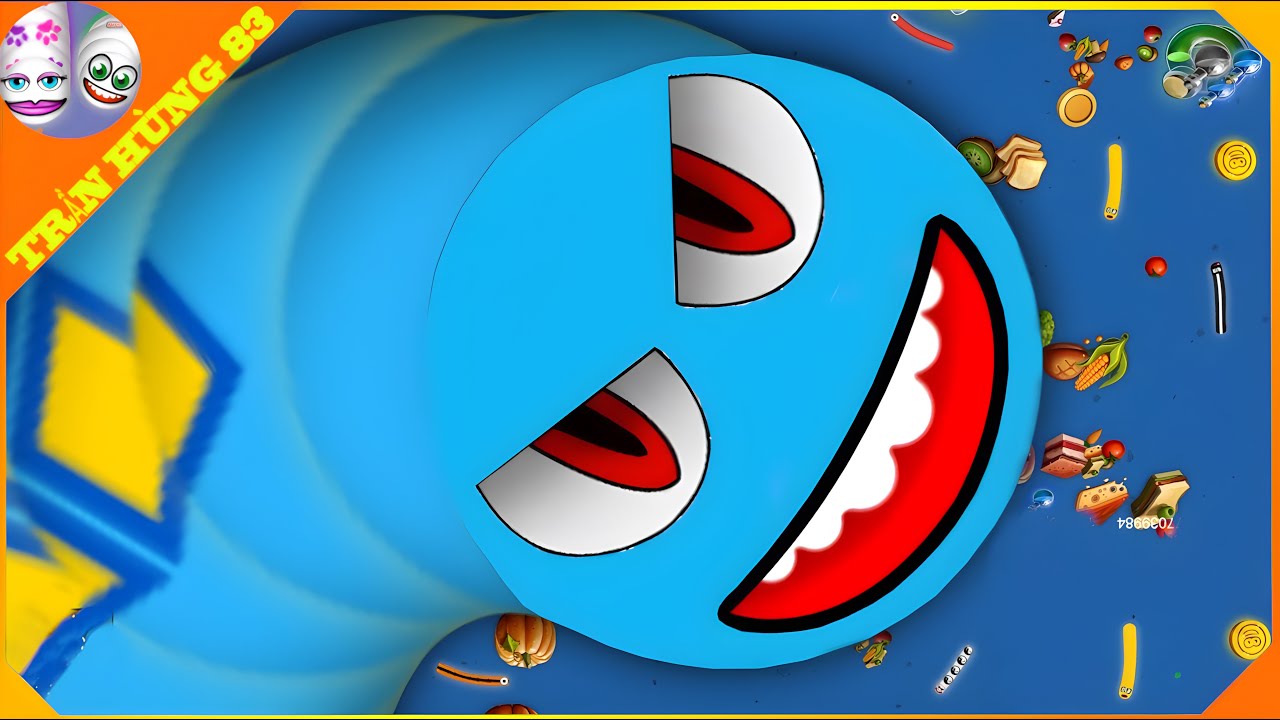 🐍WORMSZONE.IO | GIANT SLITHER SNAKE TOP 01 / Epic Worms Zone Best Gameplay! | Trần Hùng 83