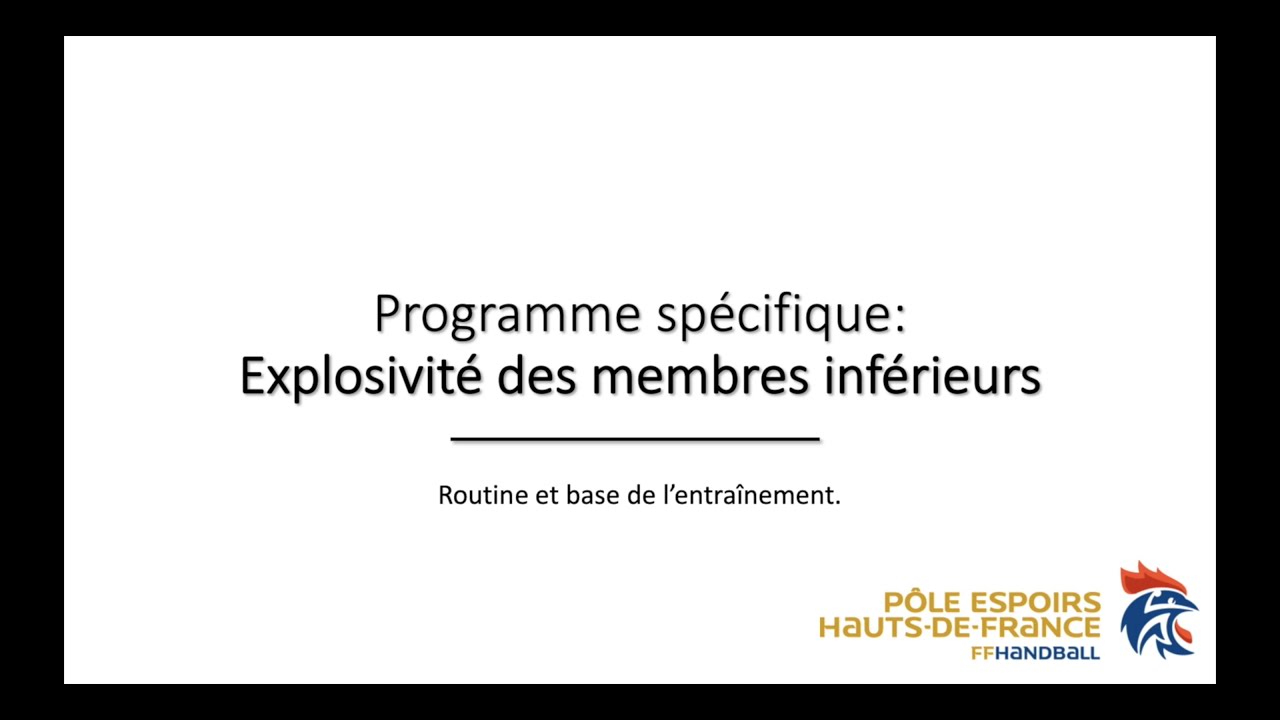 Programme spécifique - Explosivité des membres inférieurs