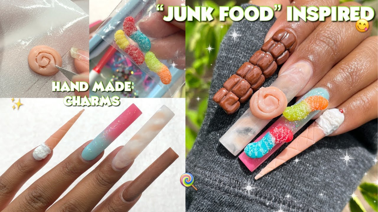 Tasty International Snacks! Junk Food Nails | Handmade Nail Charms