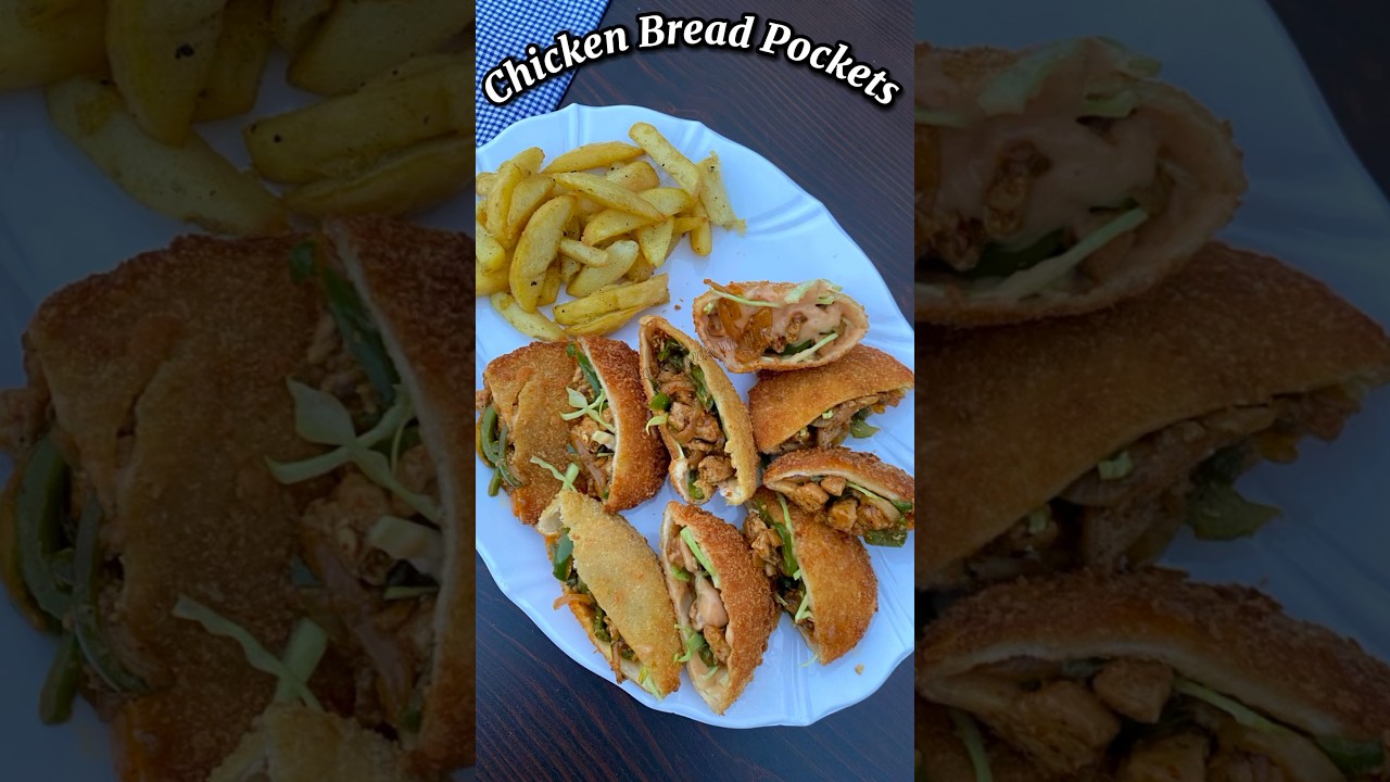 Tasty Bread Pockets #shorts #snacks #breadpockets #trending #foryou #food #chickenbreadpocket