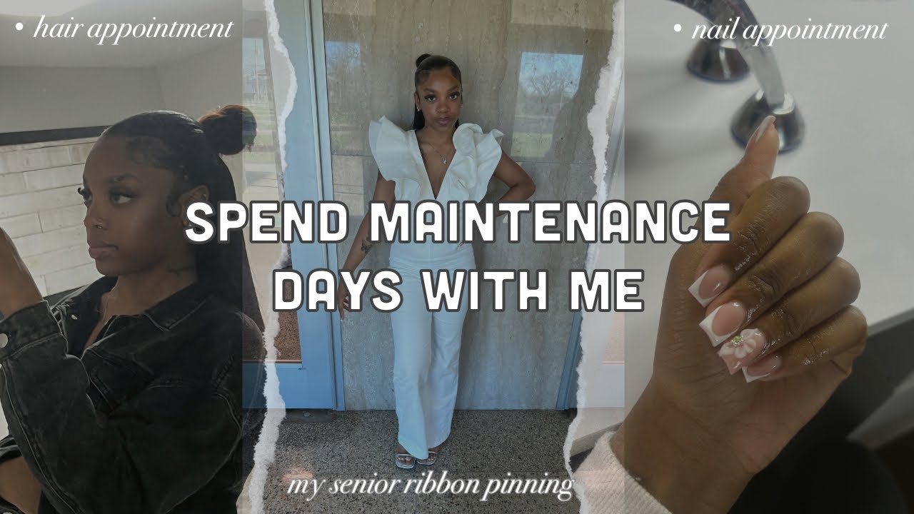 SPEND MAINTENANCE DAYS WITH ME : new hair + nails + ribbon pinning event | Trinity Simone