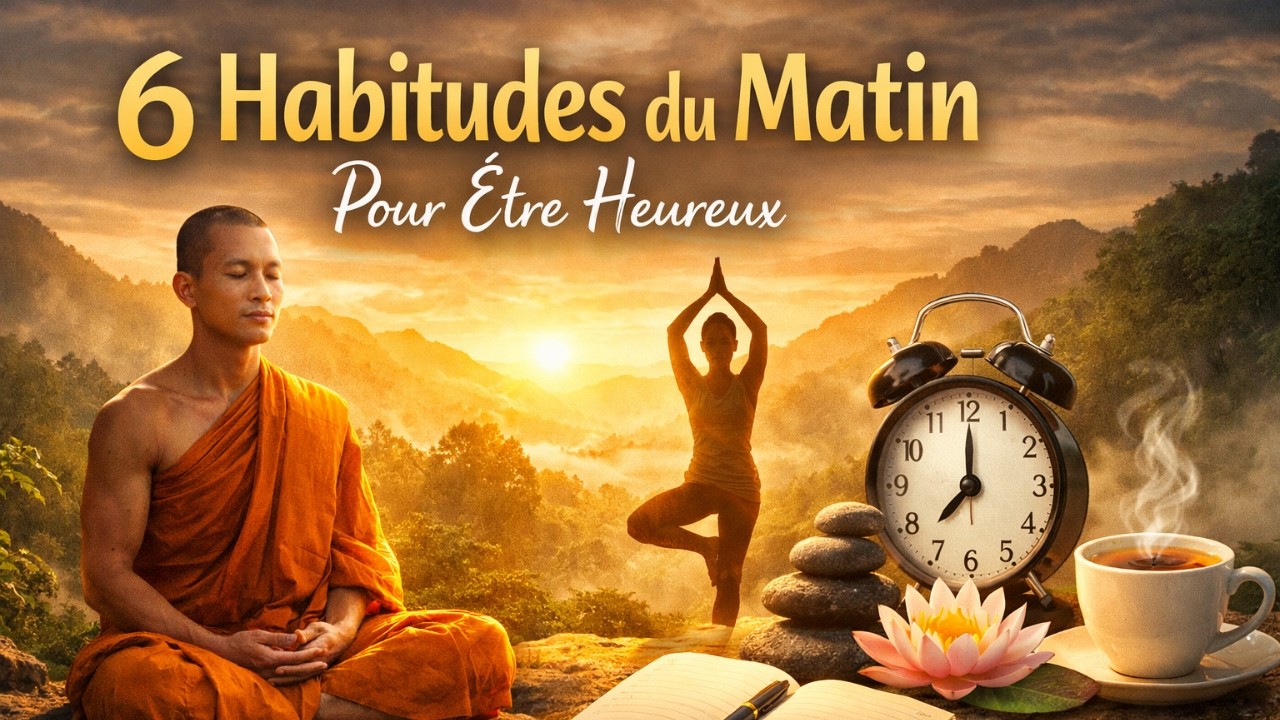 6 Puissantes habitudes matinales qui te RENDRONT HEUREUX CHAQUE JOUR | Sagesse bouddhiste