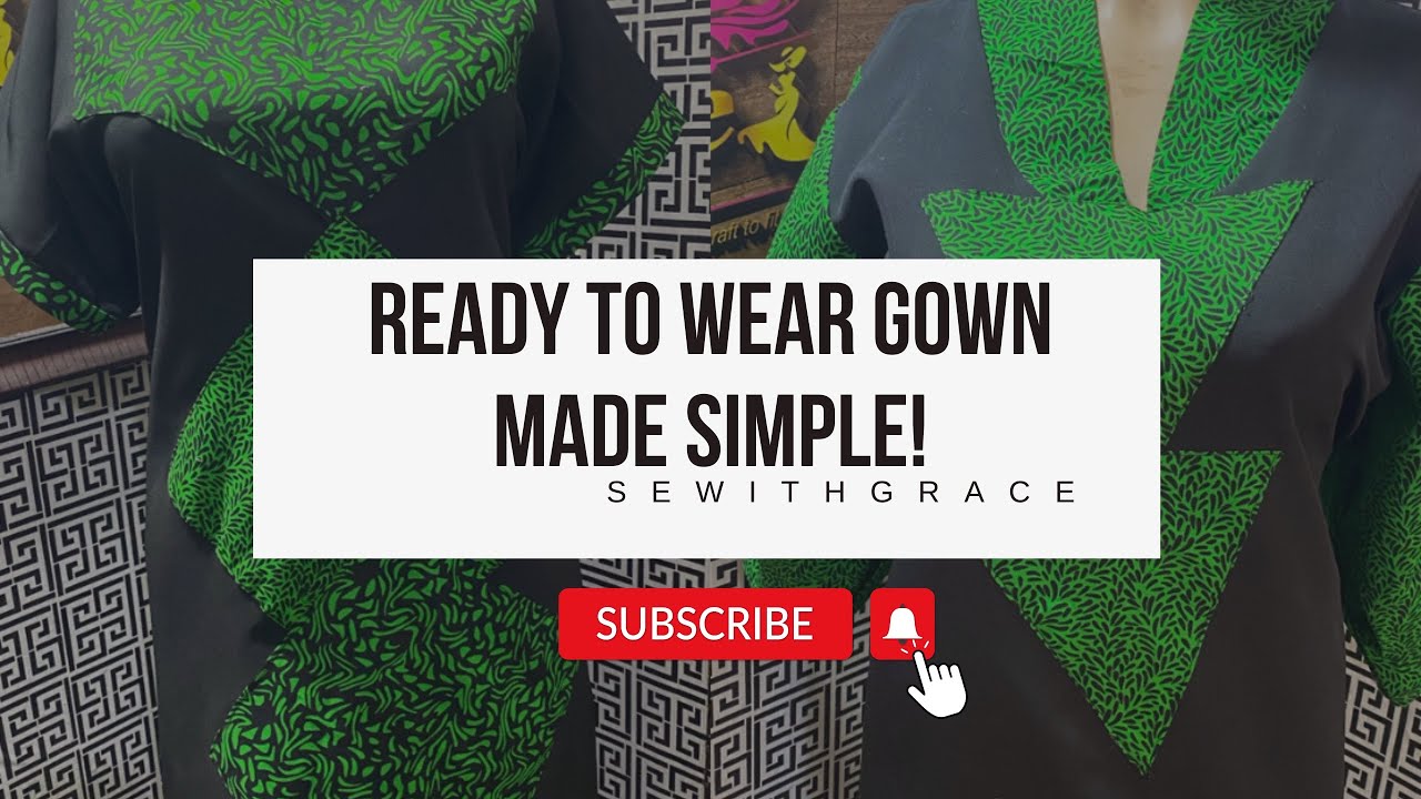 SIMPLE! STEP BY STEP GUIDE TO CUT AND SEW A READY TO WEAR GOWN #sewingbasics #yt #viral#trending 