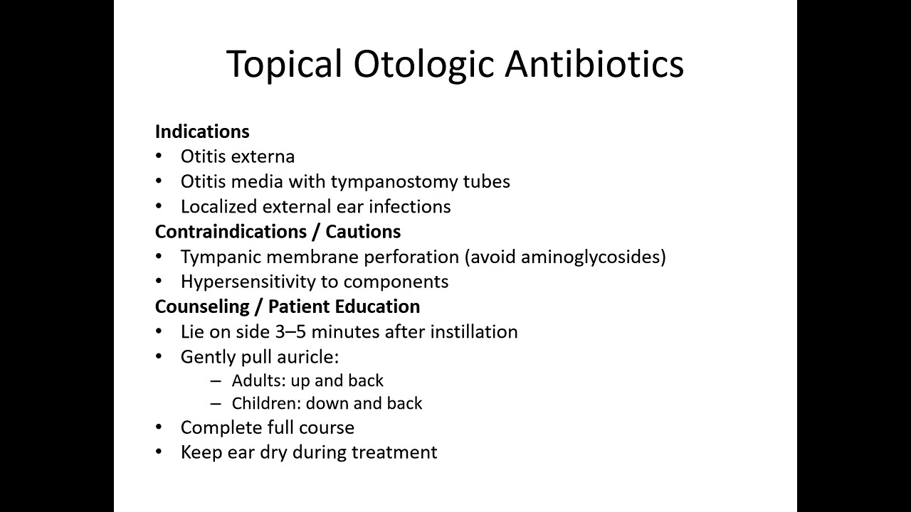 EENT Pharmacology