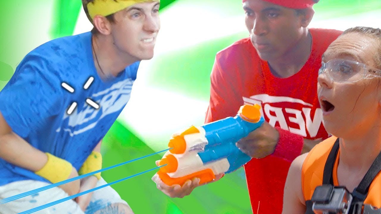Nerf Ep 12 - The Mega Water Balloon Fight - NERF House Showdown - Nerf Battle Royale