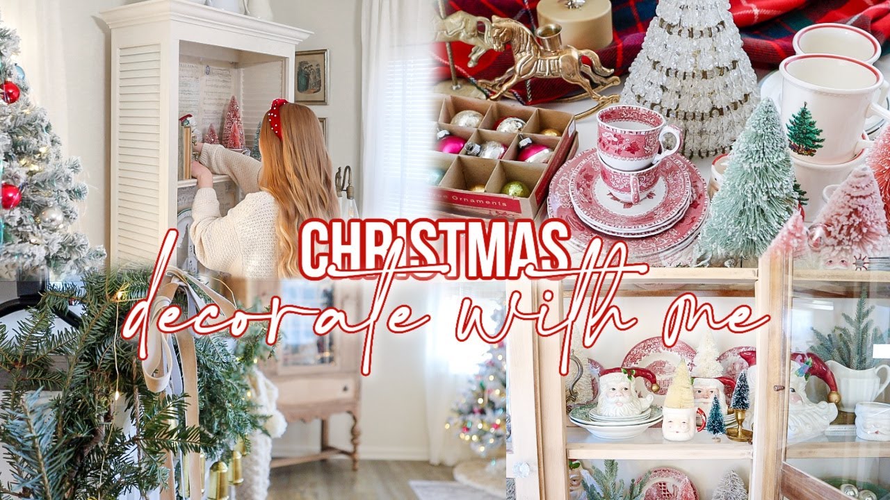 VINTAGE CHRISTMAS DECORATE WITH ME 2023 | thrifted christmas decorating ideas 🎄