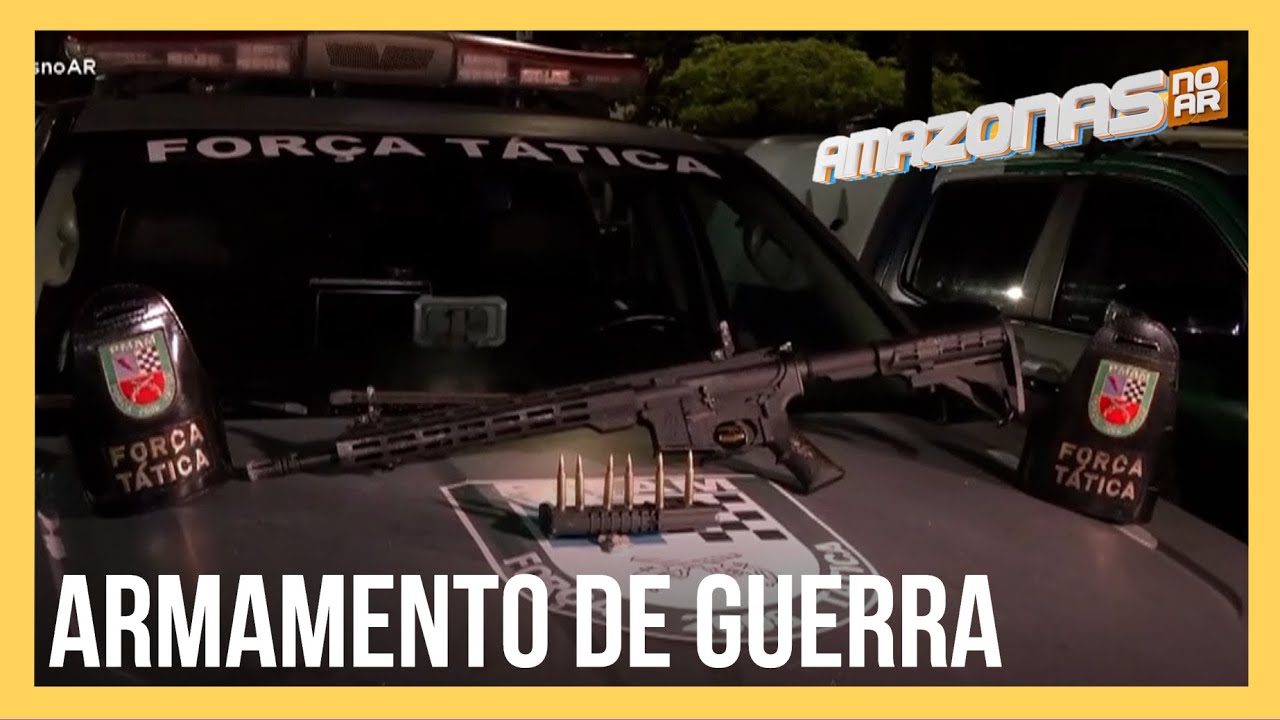 Força tática apreende arma de uso restrito com criminosos em Manaus (AM)