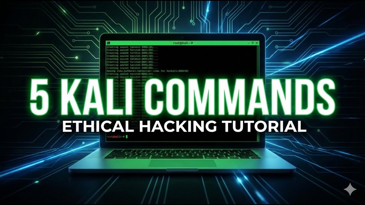 Top 5 Kali Linux Commands Every Ethical Hacker Must Know | Beginner Guide (Hindi + English)