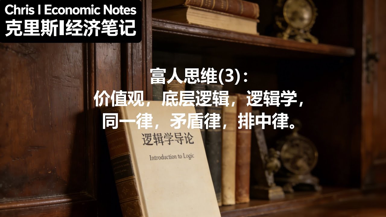 富人思维(3)：价值观，底层逻辑，逻辑学，同一律，矛盾律，排中律。