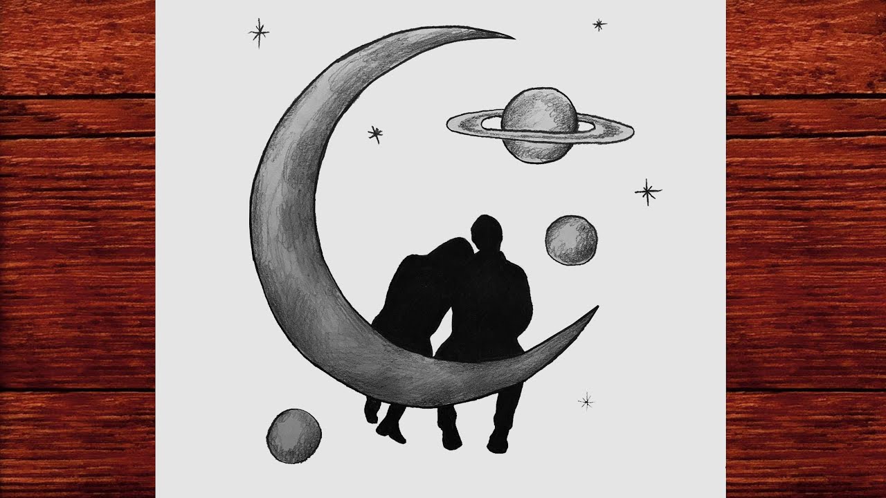 Soyut Romantik Çift Çizimi - Aşk Çizimleri Kolay ( Sevgili Çizimleri ) - Çizim Mektebi 2021