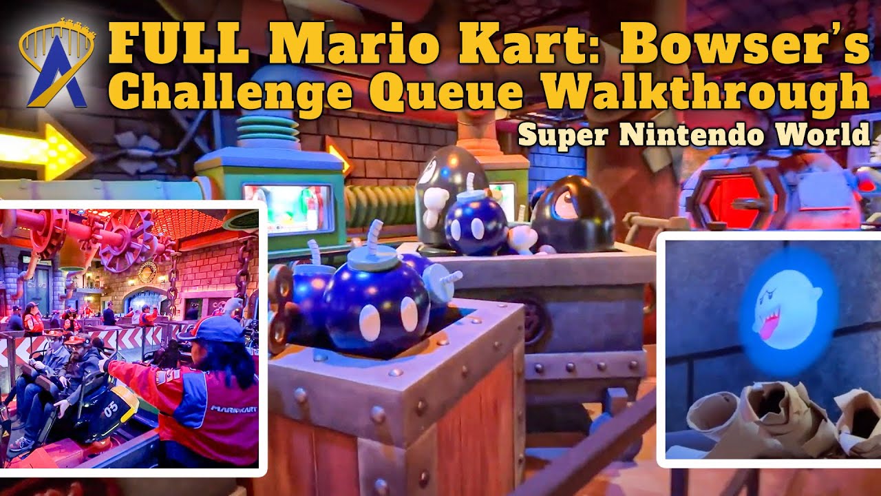 Mario Kart: Bowser's Challenge FULL Queue Walkthrough at Universal Studios Hollywood