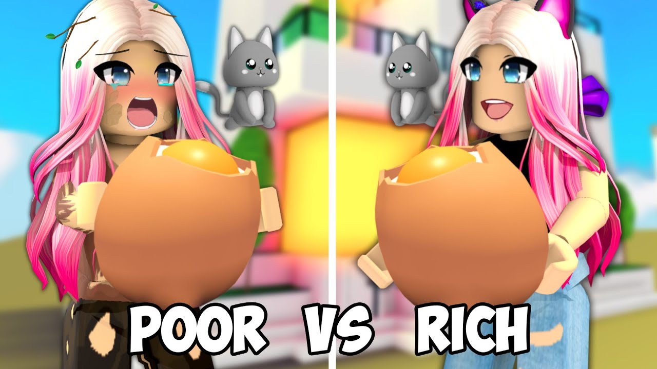 Poor Girl Vs Rich Girl Experiment! Who Hatches More Legendary Pets? Wengie Plays Adopt Me