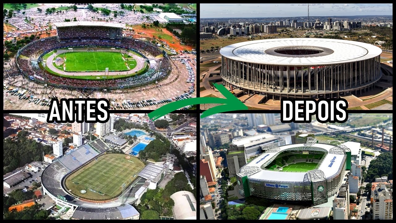 ESTÁDIOS que viraram ARENAS no BRASIL!