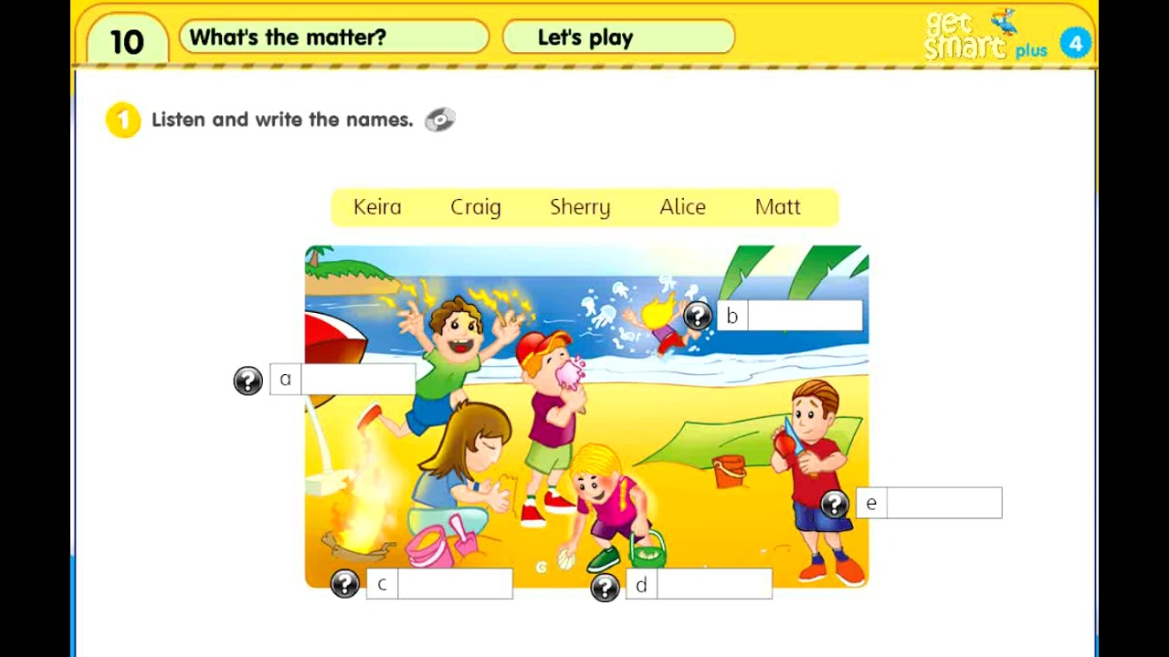 Get Smart 4 Unit 10 Let's play Workbook page 89