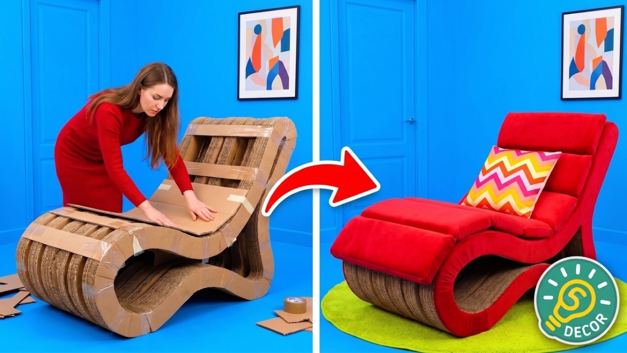 DIY Cardboard Furniture That Looks Surprisingly Amazing by 5-Minute DECOR! 📦