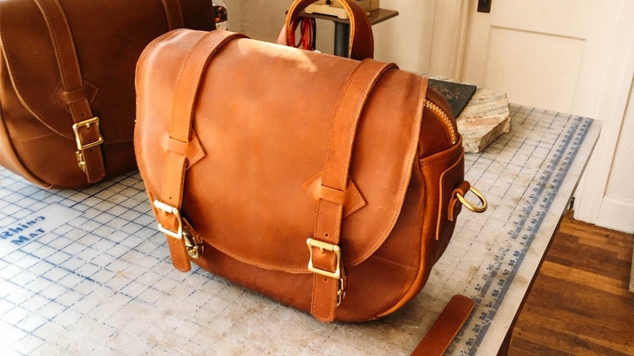 Making a Leather Shoulder Bag - No.64 | Leather Satchel Shoulder Bag