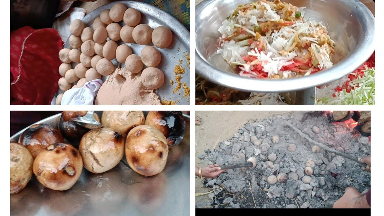 गांव में सब लोगों ने मिलकर बनाए दाल बाटी और चोखा daal water chokha banane ka ful vlog.