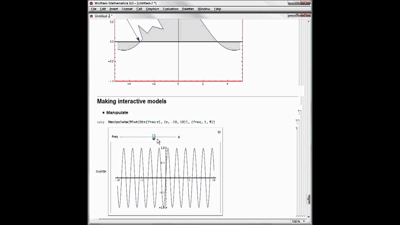Hands-on Start to Mathematica 8: Making interactive models