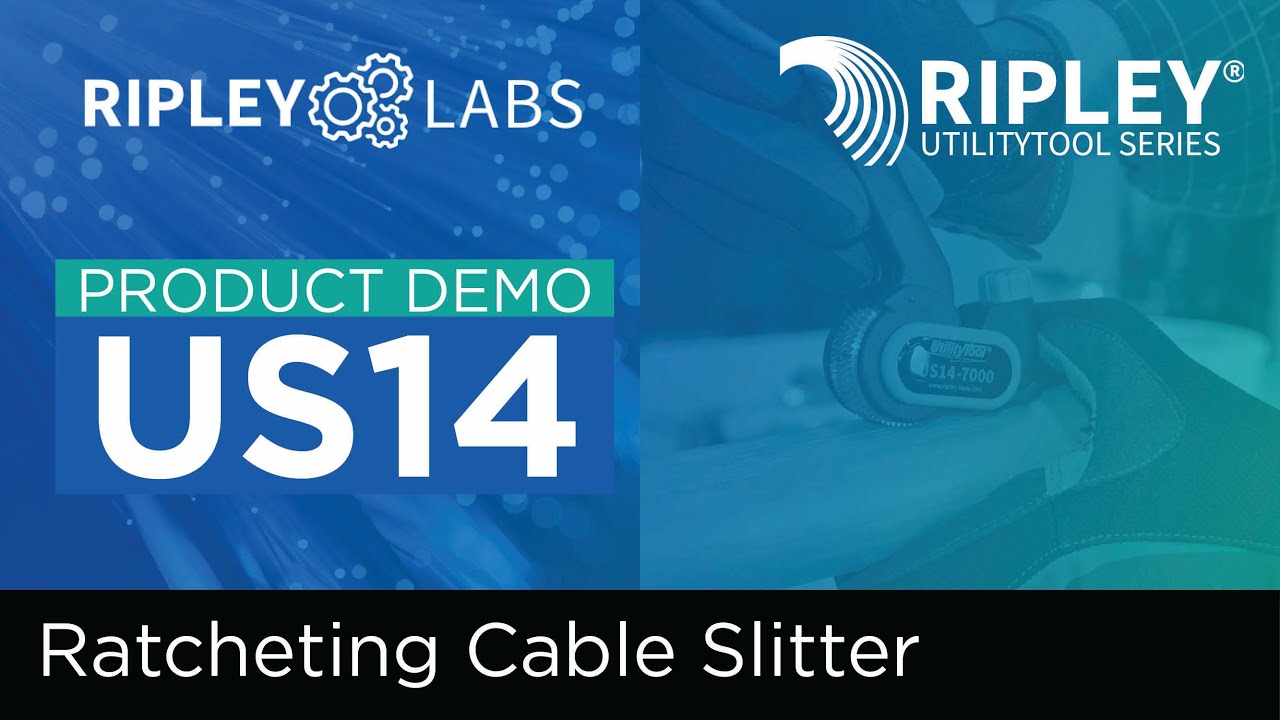Ripley Labs Demo: UtilityTool Series US14 Ratcheting Outer Sheath Cable Slitter