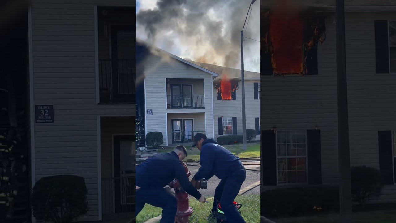 FireFighters In Action😯🔥 #firefighter #police #firstresponders #superhero #jxnms #fire #viral