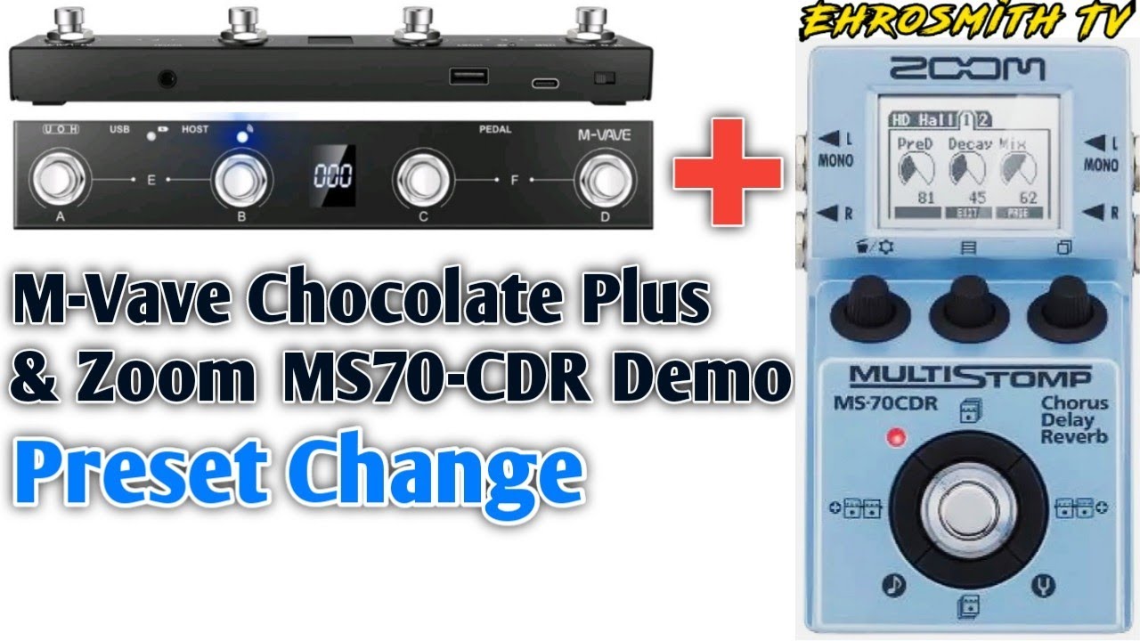 How to Use M-Vave Chocolate Plus MIDI + Zoom MS70-CDR Preset Change Demo
