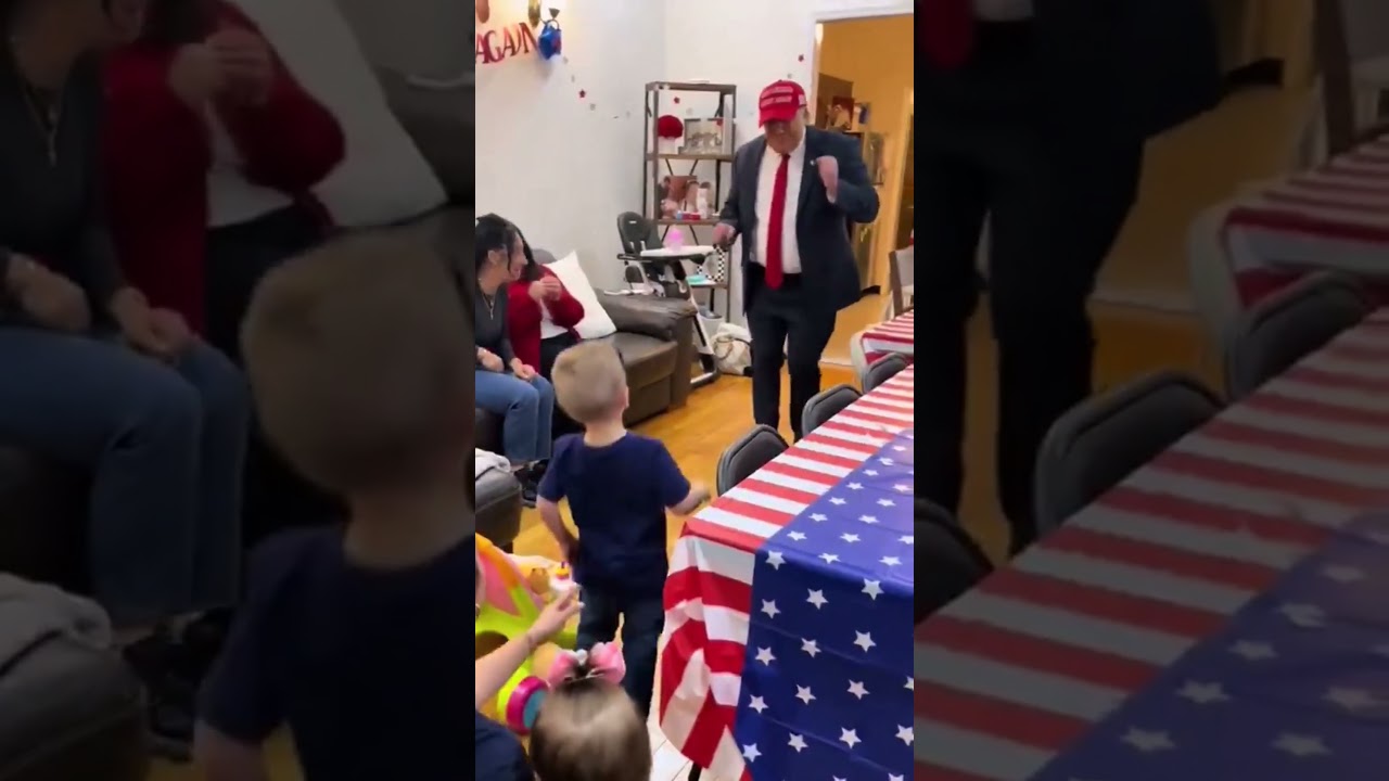 Trump Surprises 5 Year Old Kid And Shows Up To His Birthday Party 🤣