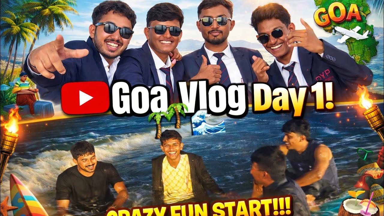 OUR GOA TOUR BEGINS — beaches & vibes Day 1 🥥🌴   #goa #trending #friends #beaches #collegelife 