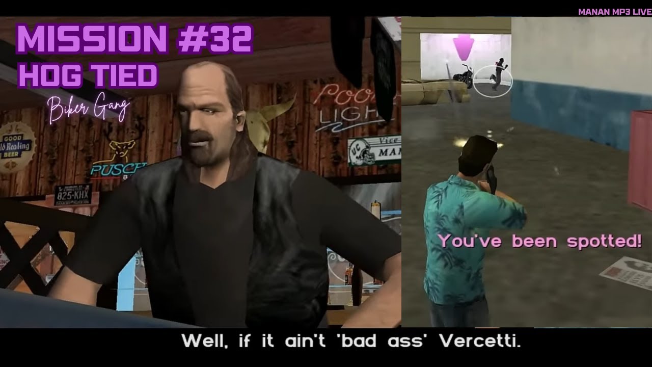 Stealing Bikes for the Biker Gang in GTA Vice City 🚨🔥 | HOG TIED - MISSION #32