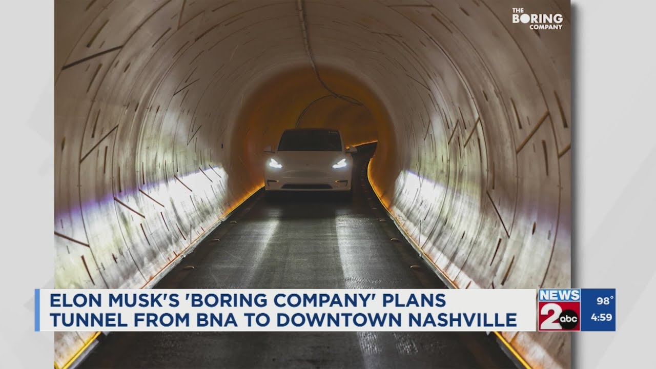 Elon Musk's Boring Company plans to tunnel from BNA to Downtown Nashville
