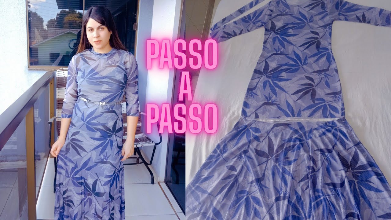 Tutorial do corte parte1.. vestido longo passo a passo com as medidas.