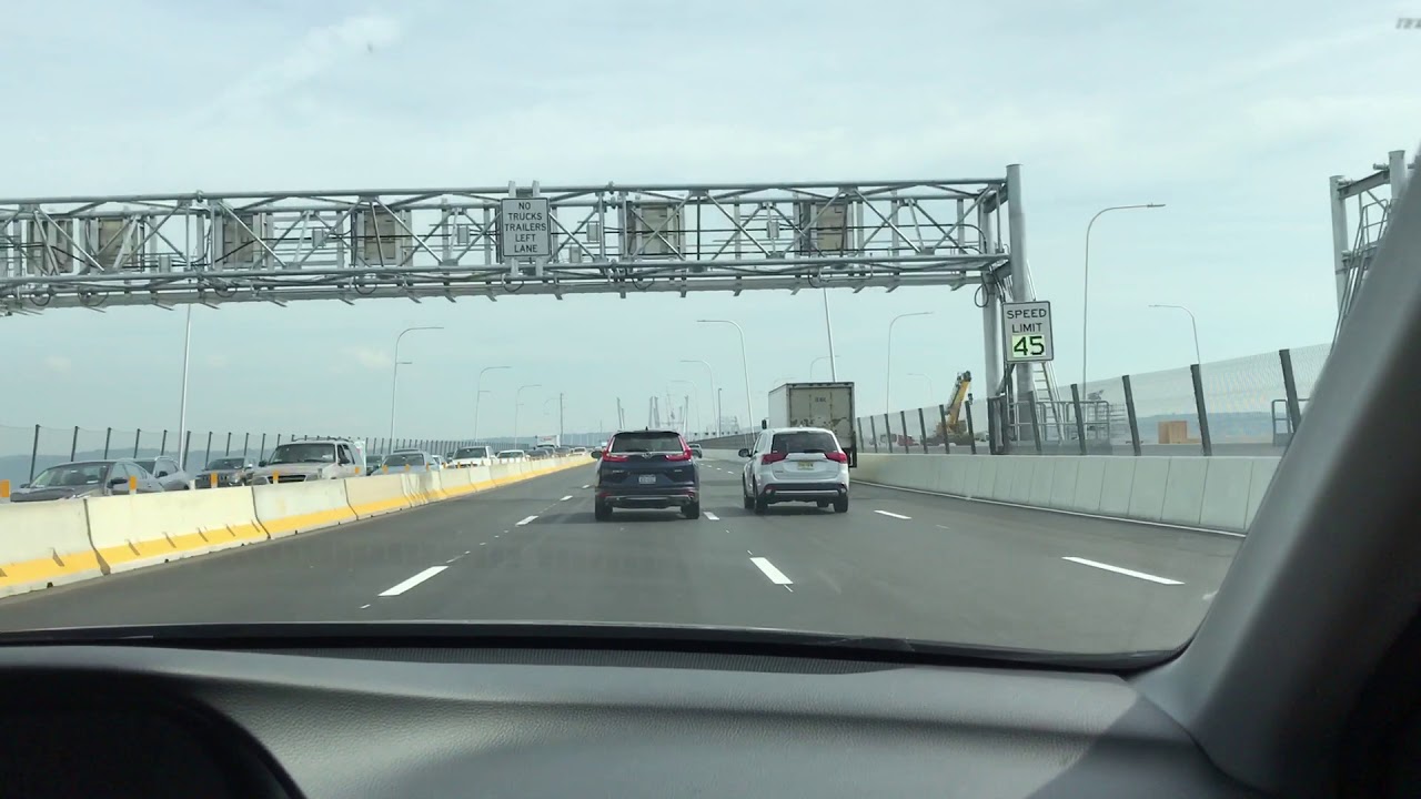 First eastbound trip across the new Tappan Zee Bridge. (Oct 7, 2017)