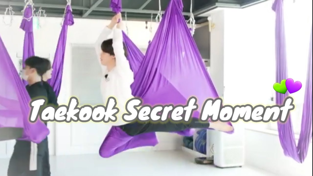 Taekook Secret Moment in Run flaying yoga