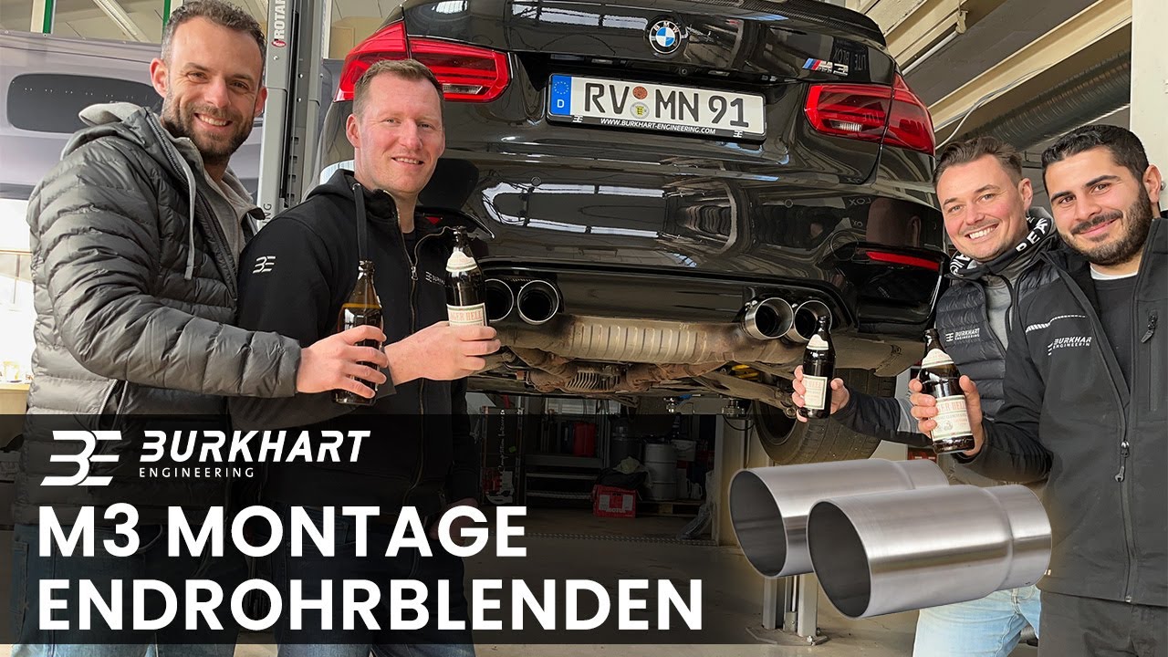 Burkhart Engineering | Endrohrblenden montieren an einem BMW F8x M2 M3 M4