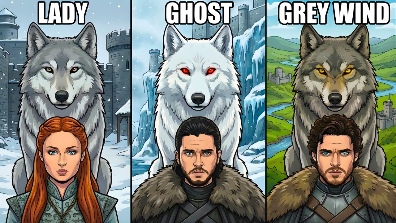 Every Stark Direwolf And Its Owner EXPLAINED In Detail