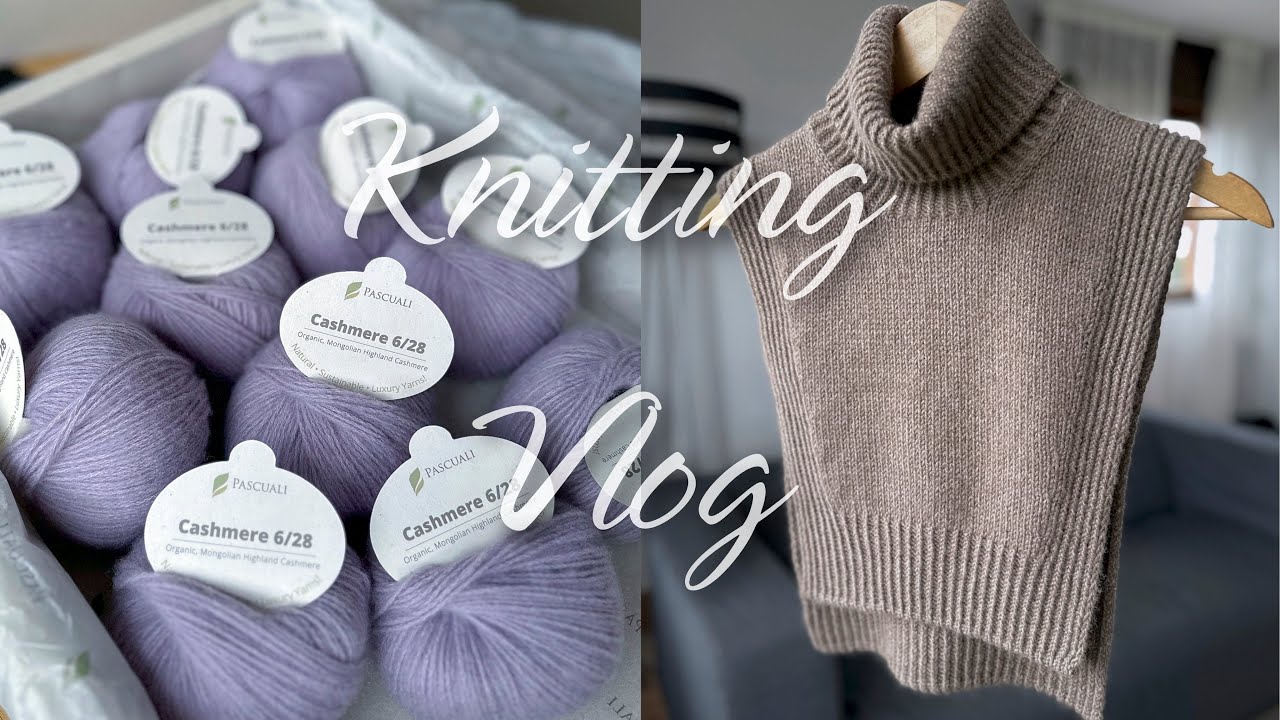 Knitting Vlog ☕️ Trying Pascuali Cashmere + Baby Yak Terrazzo Neck Is Done!