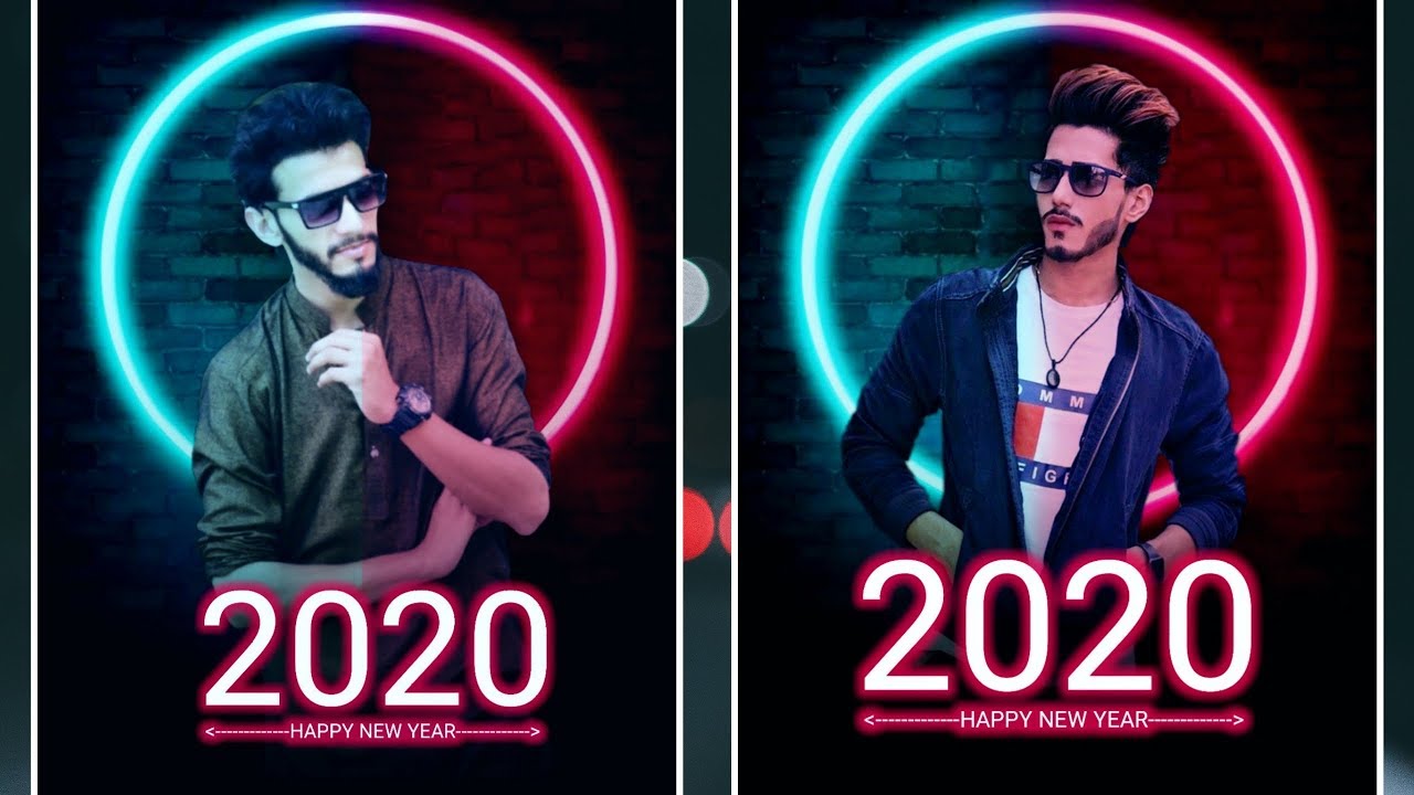 PicsArt Happy New Year 2020 Photo Editing | Colorful Ring Light Effect