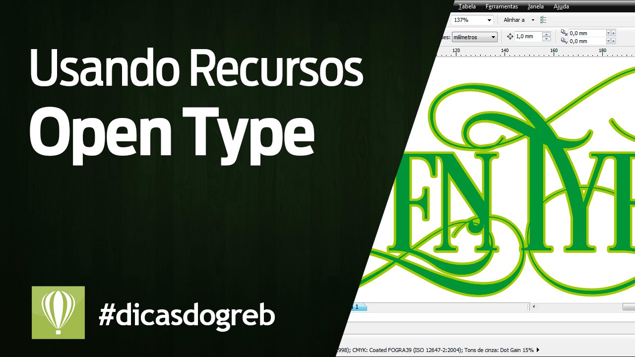 CorelDRAW - Usando Fontes OpenType #dicasdogreb