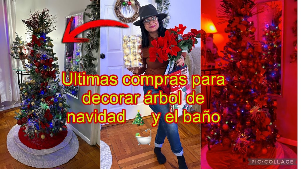 DECORACIÓN DE MI ÁRBOL DE NAVIDAD 🎄, compras para el baño 🛁 y finalizar el árbol 🎄🤗