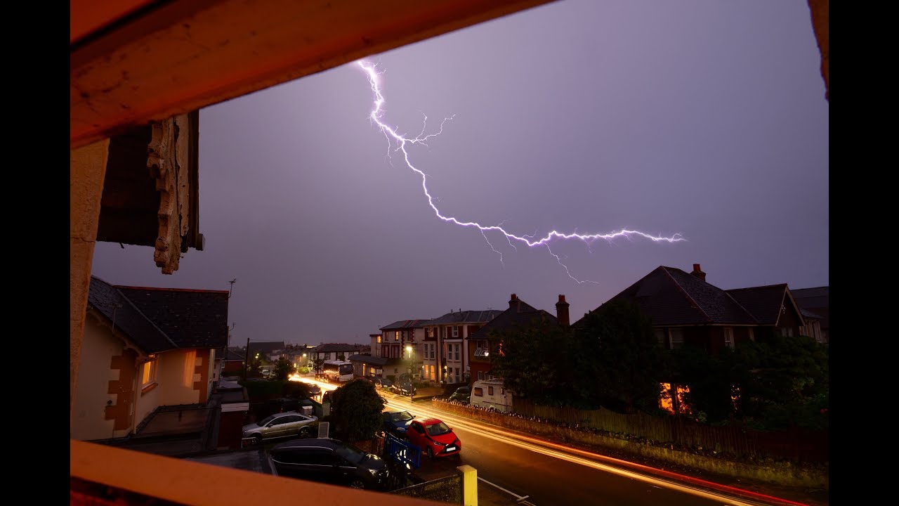 Close Lightning Strike - Isle of Wight, UK