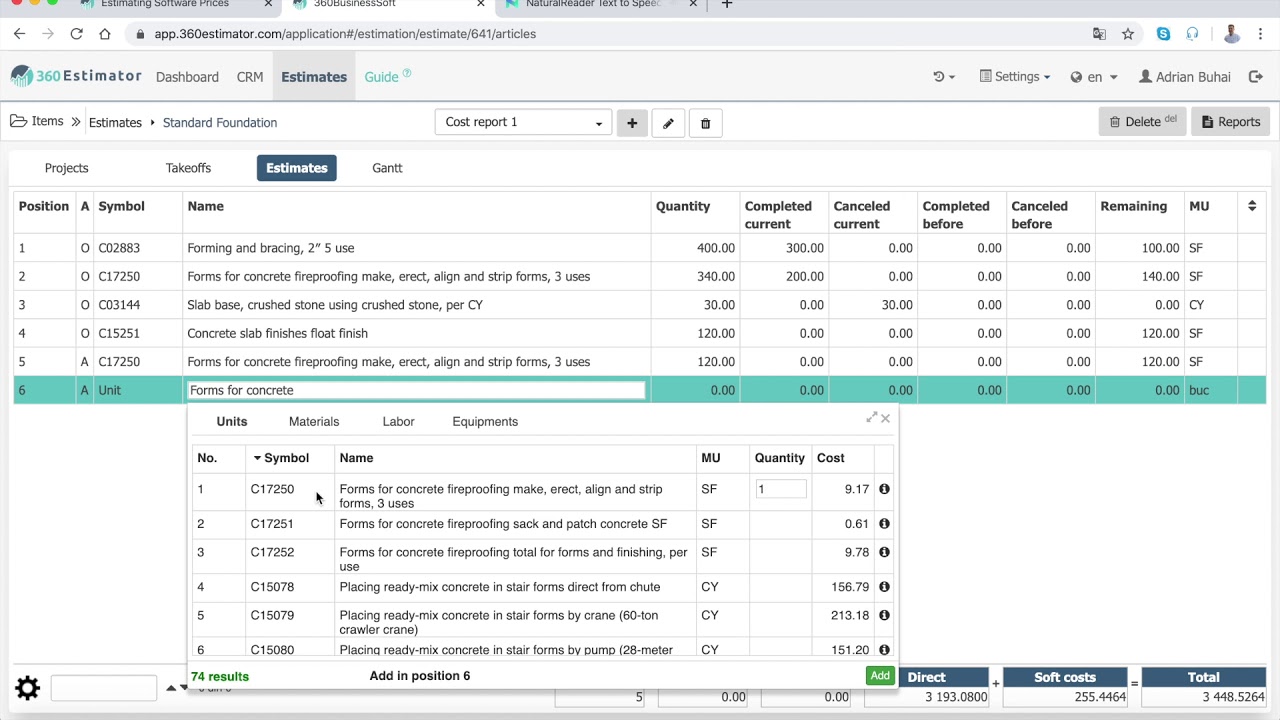 Lesson 7 - How to create Cost Reports