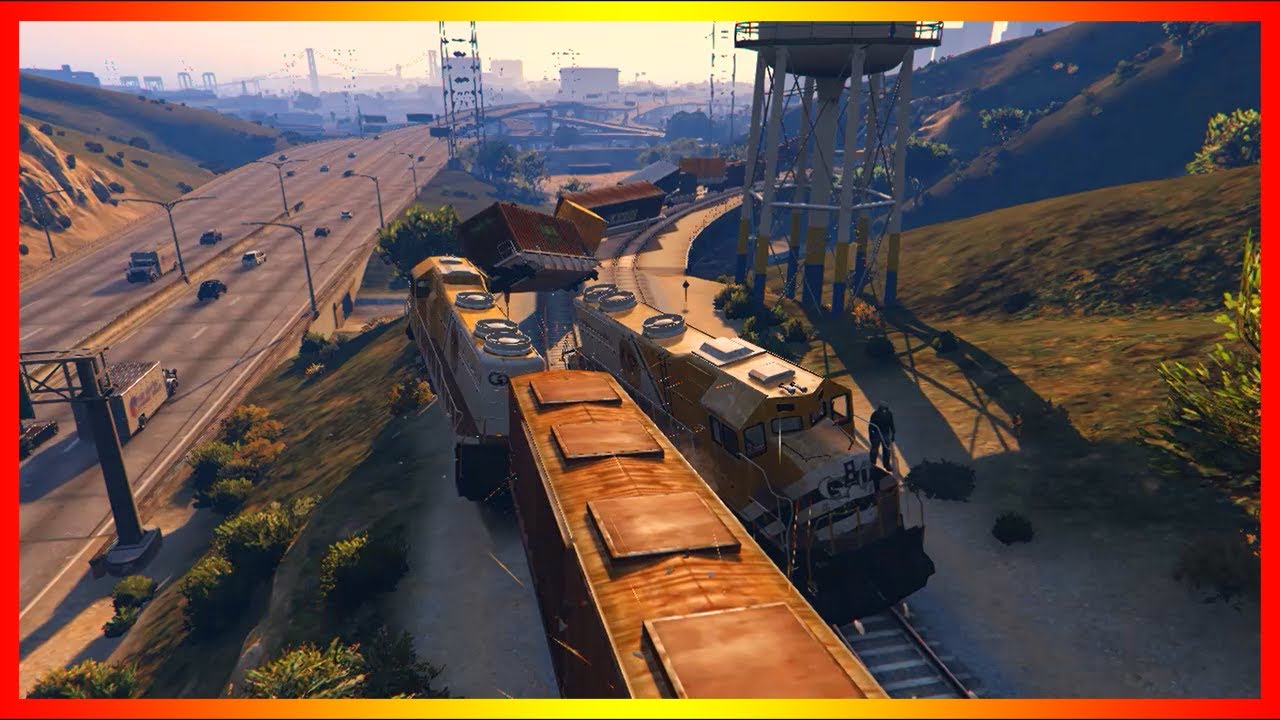 GTA 5 - Train Derailment Crash Compilation 7