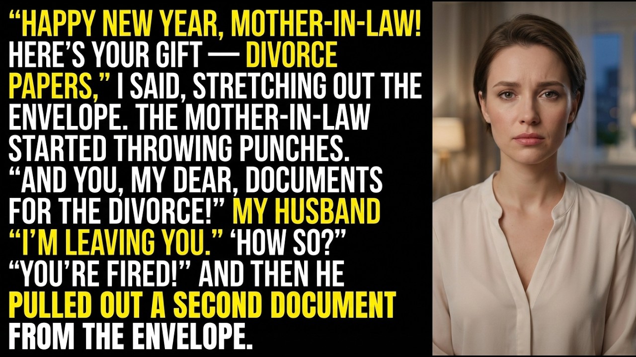 HAPPY NEW YEAR, MOTHER-IN-LAW! HERE’S YOUR GIFT — AN EVICTION NOTICE