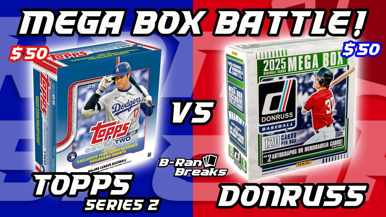 MEGA BOX BATTLE! 🚨 BACK TO BASICS! 2025 Donruss & Topps Series 2 Baseball Mega Boxes! AUTOS & MORE!