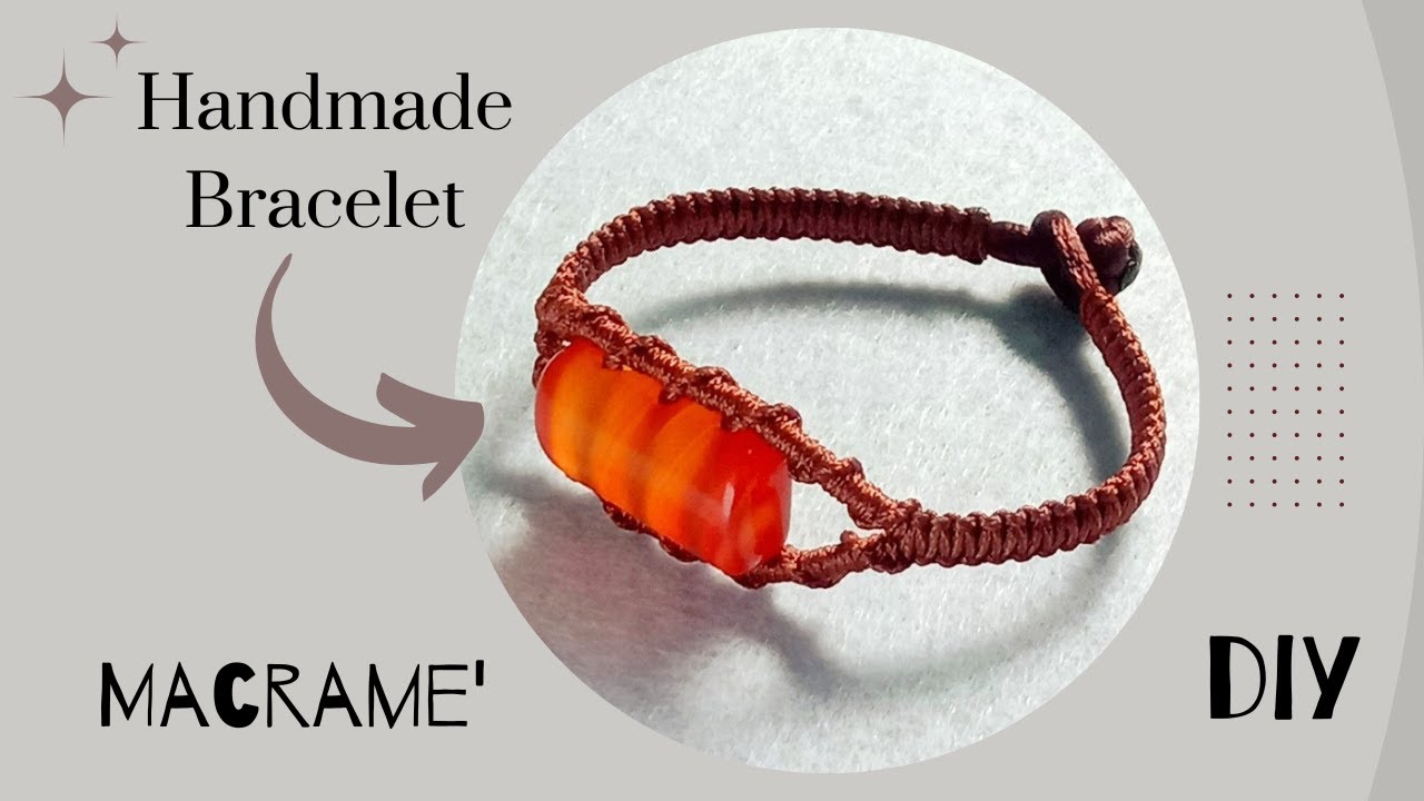 Handmade macrame bracelet idea / DIY