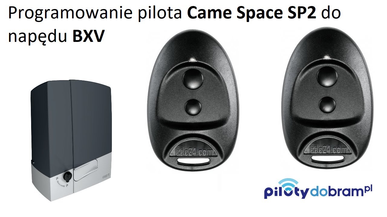 Programowanie pilota do napędu Came BXV Safe bez otwierania obudowy