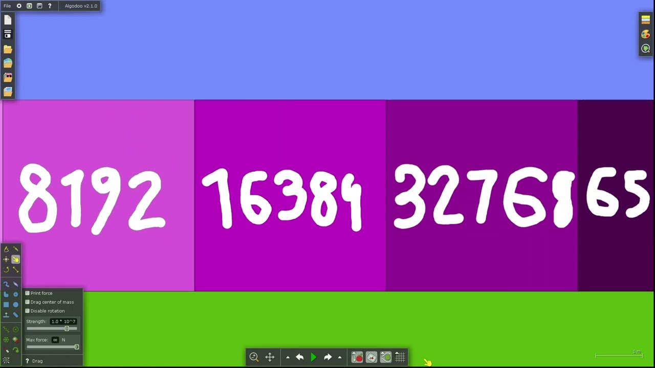 2048 Tiles In Algodoo   Level 0 to 32 (Most Viewed Video)