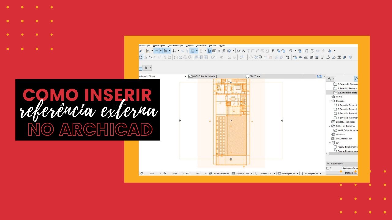 Como inserir planta PDF no Archicad