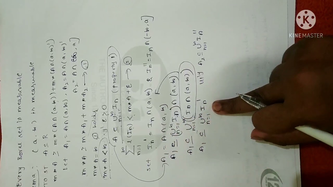 Concept of borel set and theorem: borel set is measurble